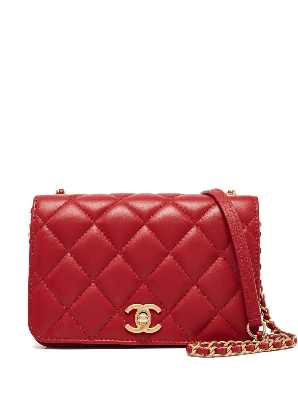 interlocking CC matelassé shoulder bag
