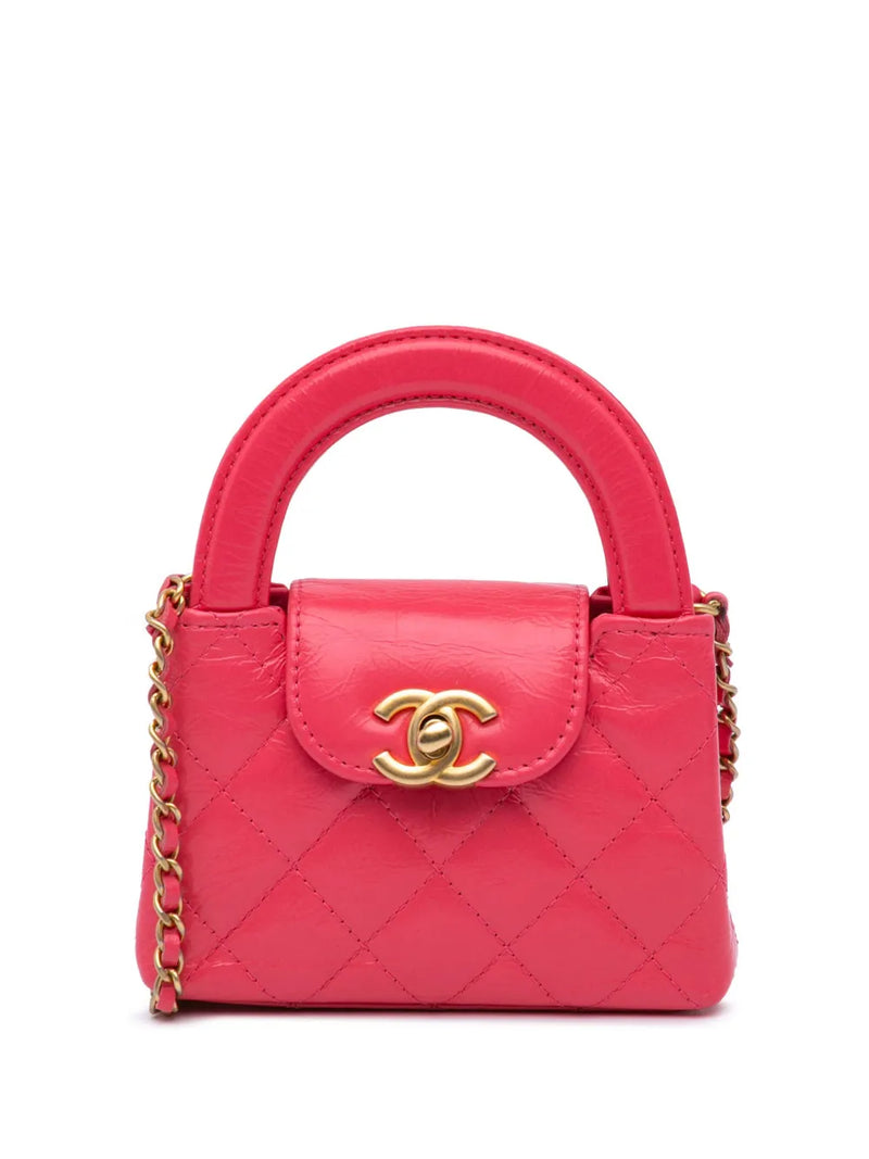 2021-2024 Mini Nano Aged Calfskin Kelly Shopper Bag satchel