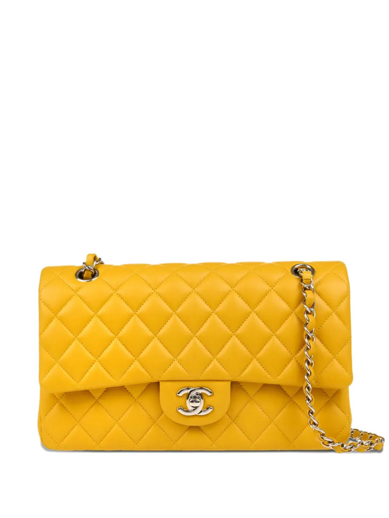 2014 medium Double Flap leather shoulder bag