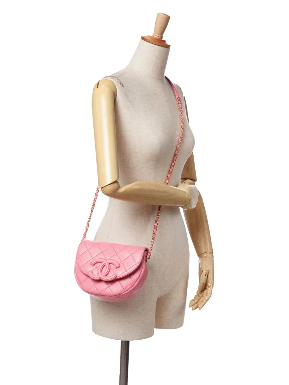 2021-2025 Mini CC Quilted Caviar Messenger Flap crossbody bag