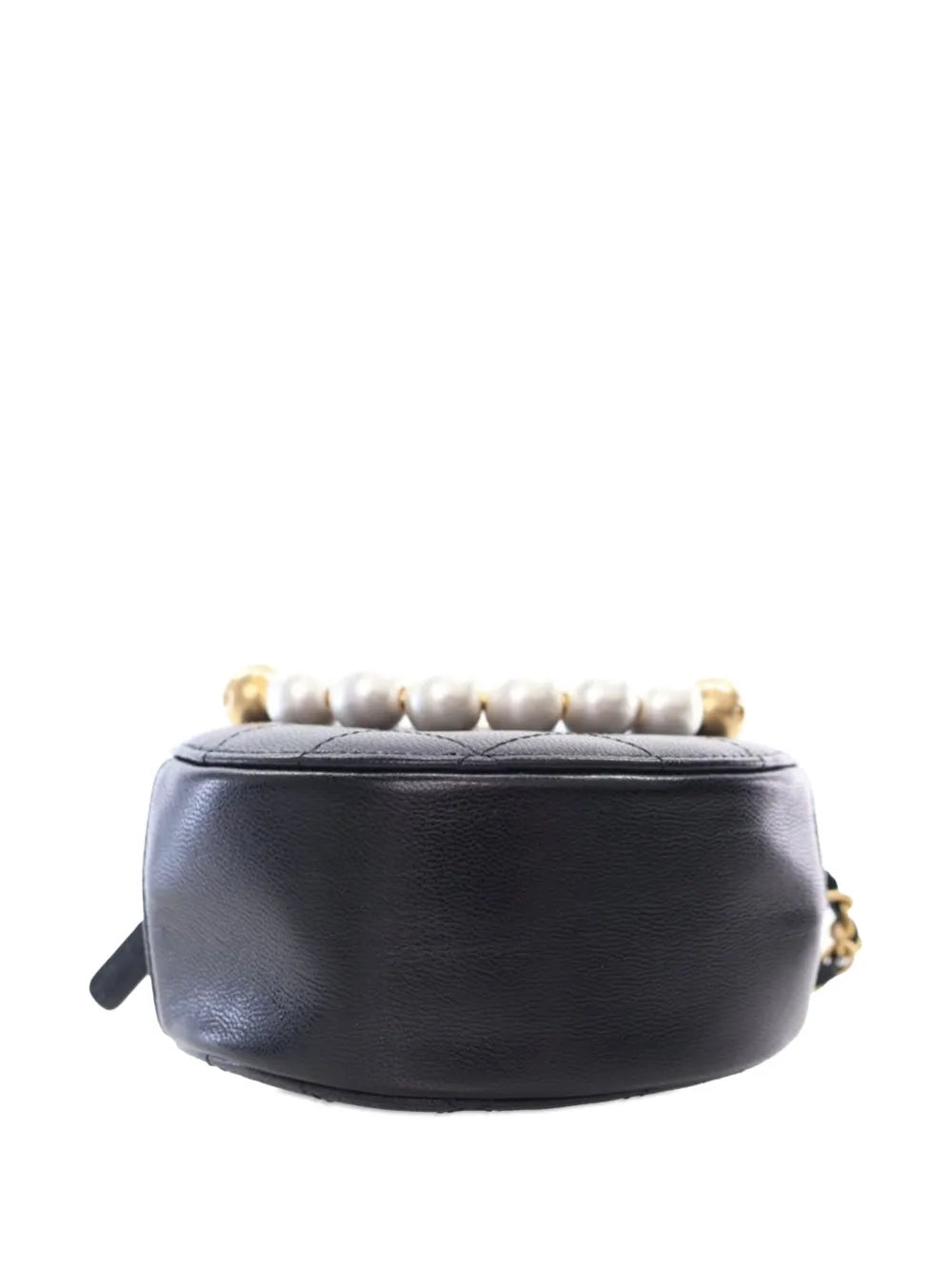 2019 Lambskin Pearl Round Clutch On Chain crossbody bag
