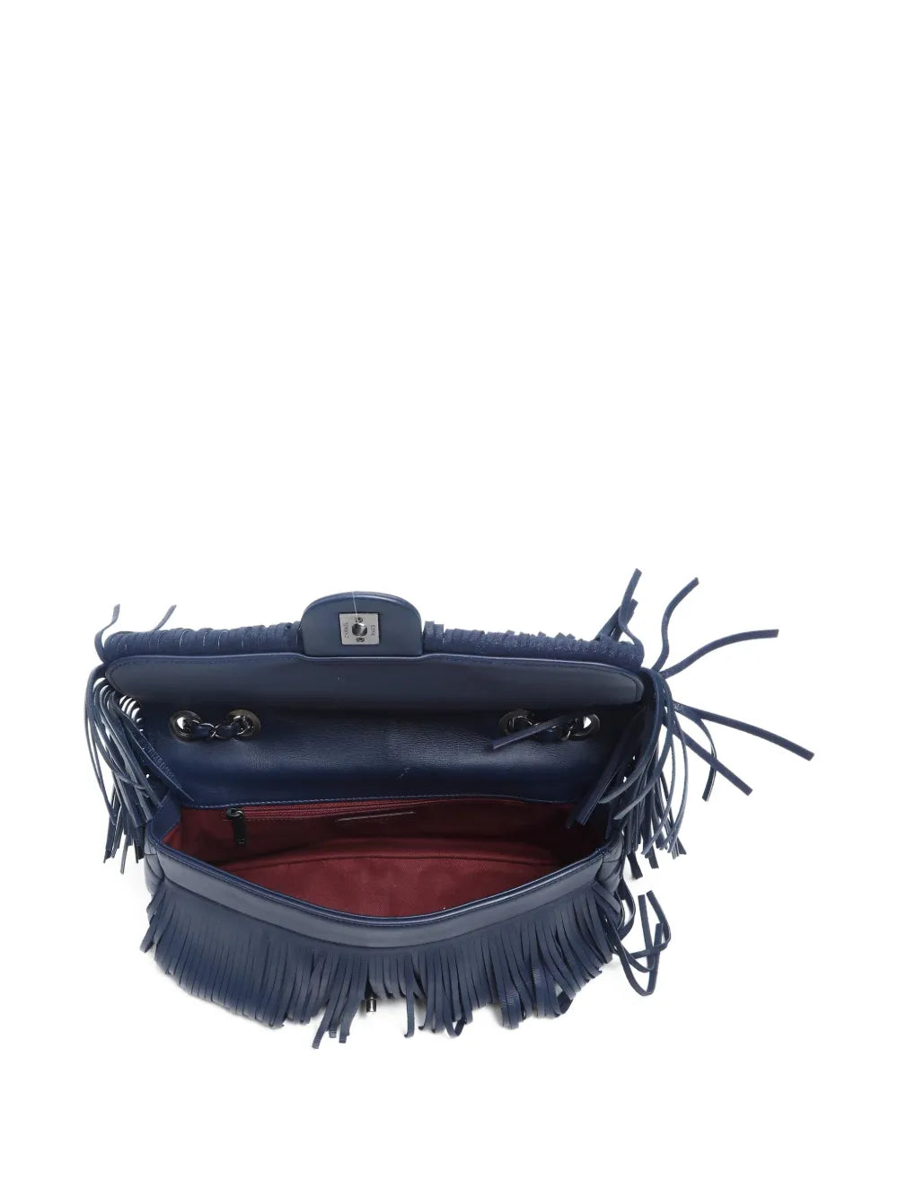 2014 quilted fringe-detailling shoulder bag