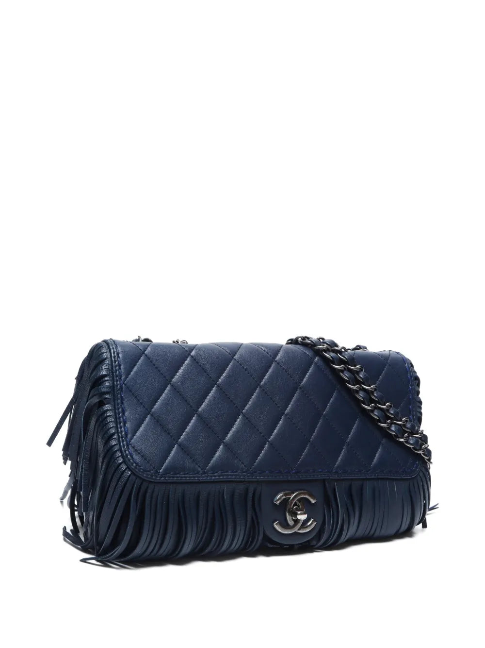 2014 quilted fringe-detailling shoulder bag