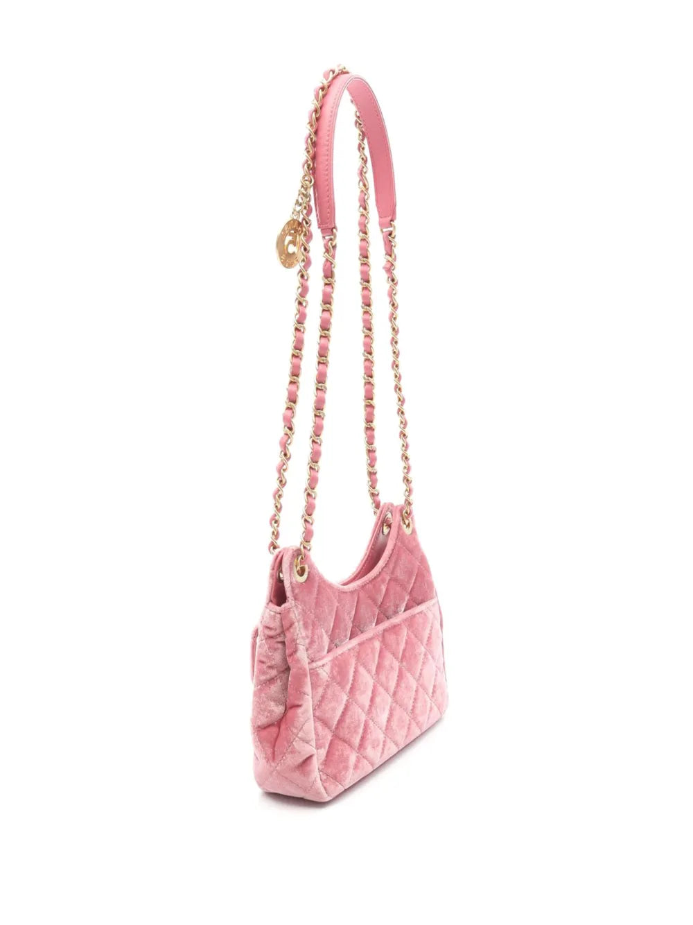 2021-2025 Small Quilted Velvet Wavy CC Hobo crossbody bag