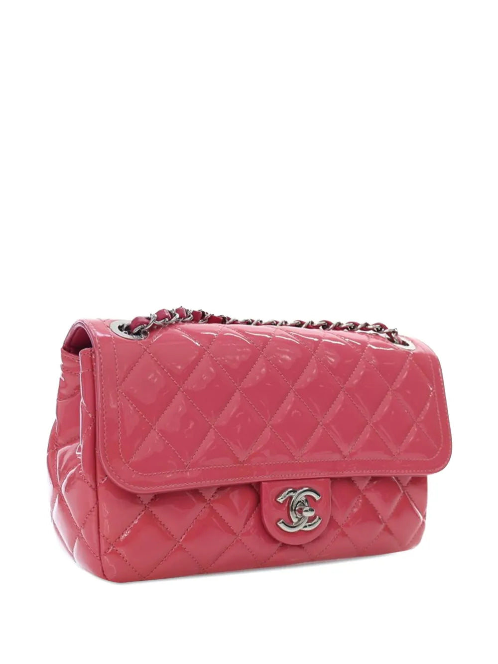 2014-2015 Medium Patent Coco Shine Flap shoulder bag