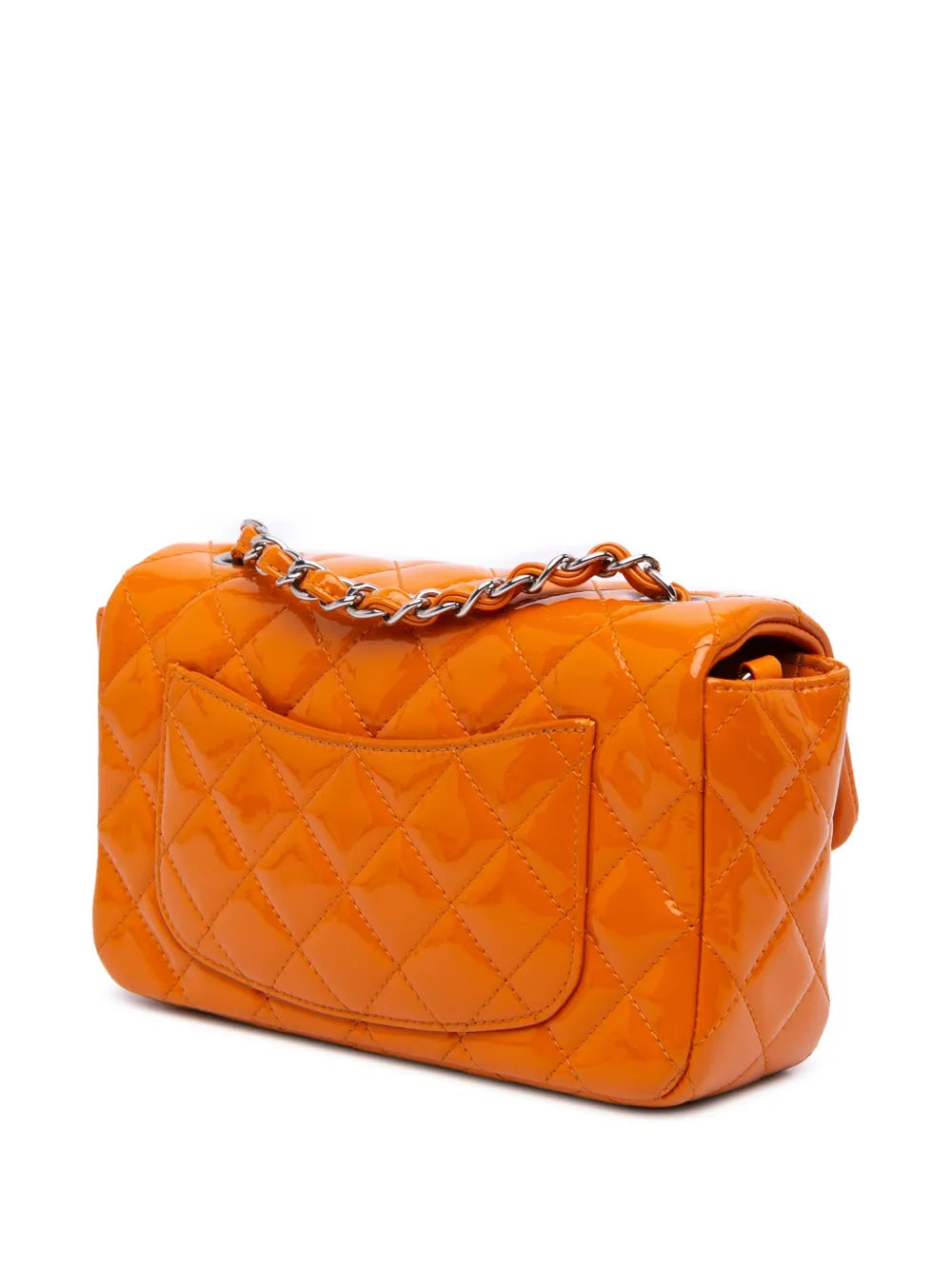 2014-2015 Mini Rectangular Classic Patent Single Flap crossbody bag