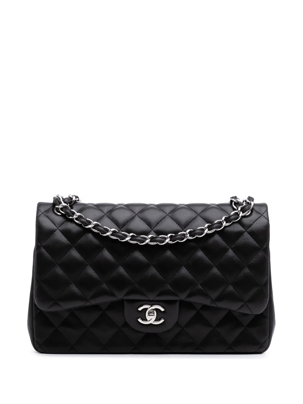 2010-2011 Jumbo Classic Lambskin Double Flap shoulder bag