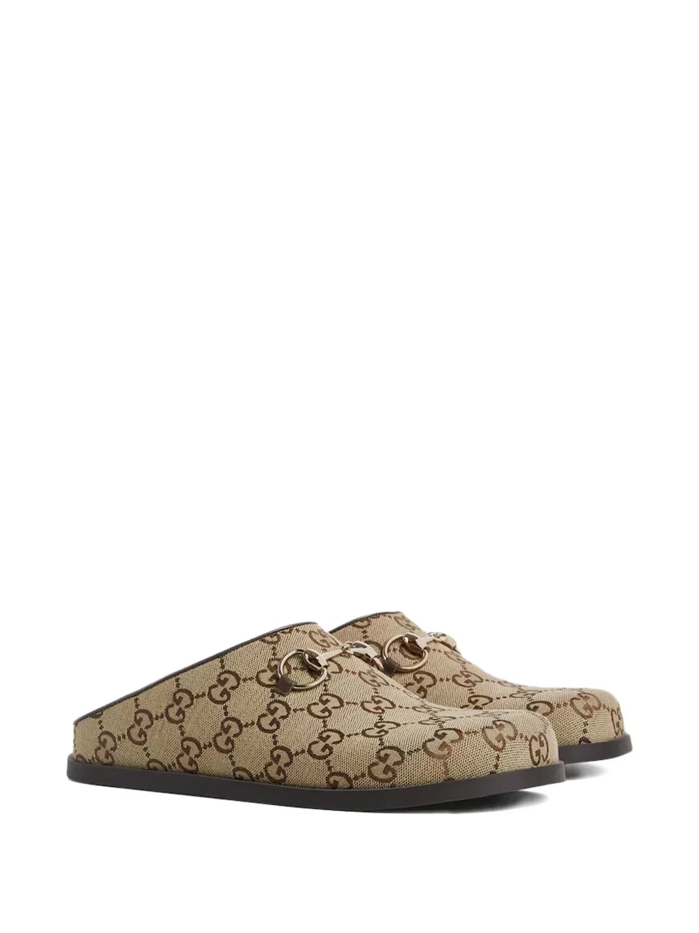 GUCCI Monogram Horsebit Mules
