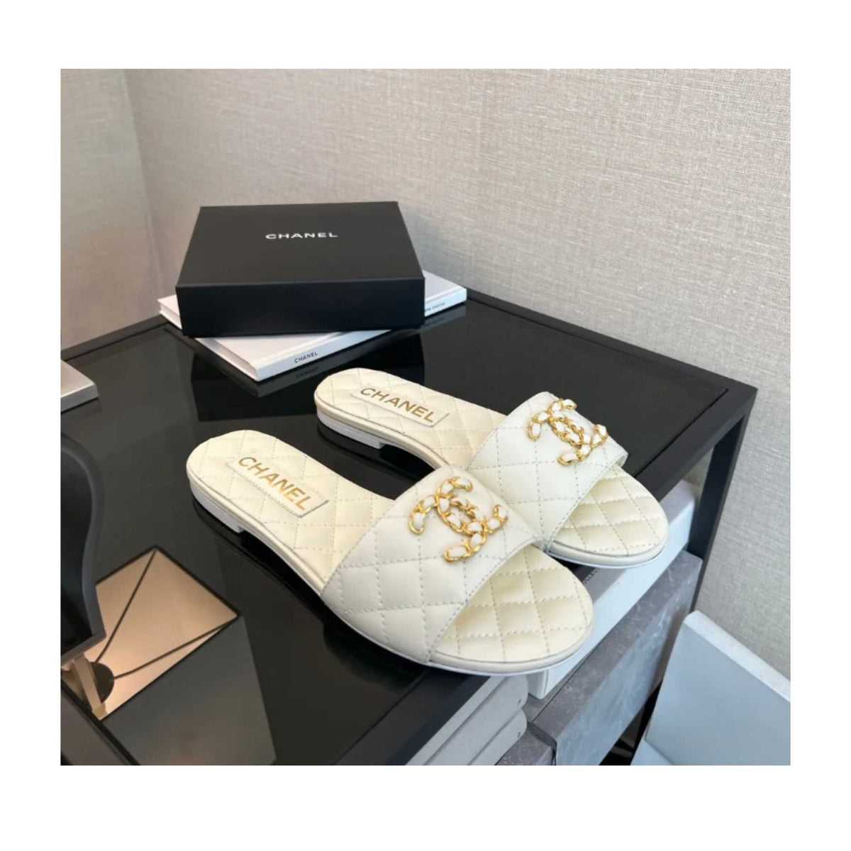 Chanel Sandals Slippers -white