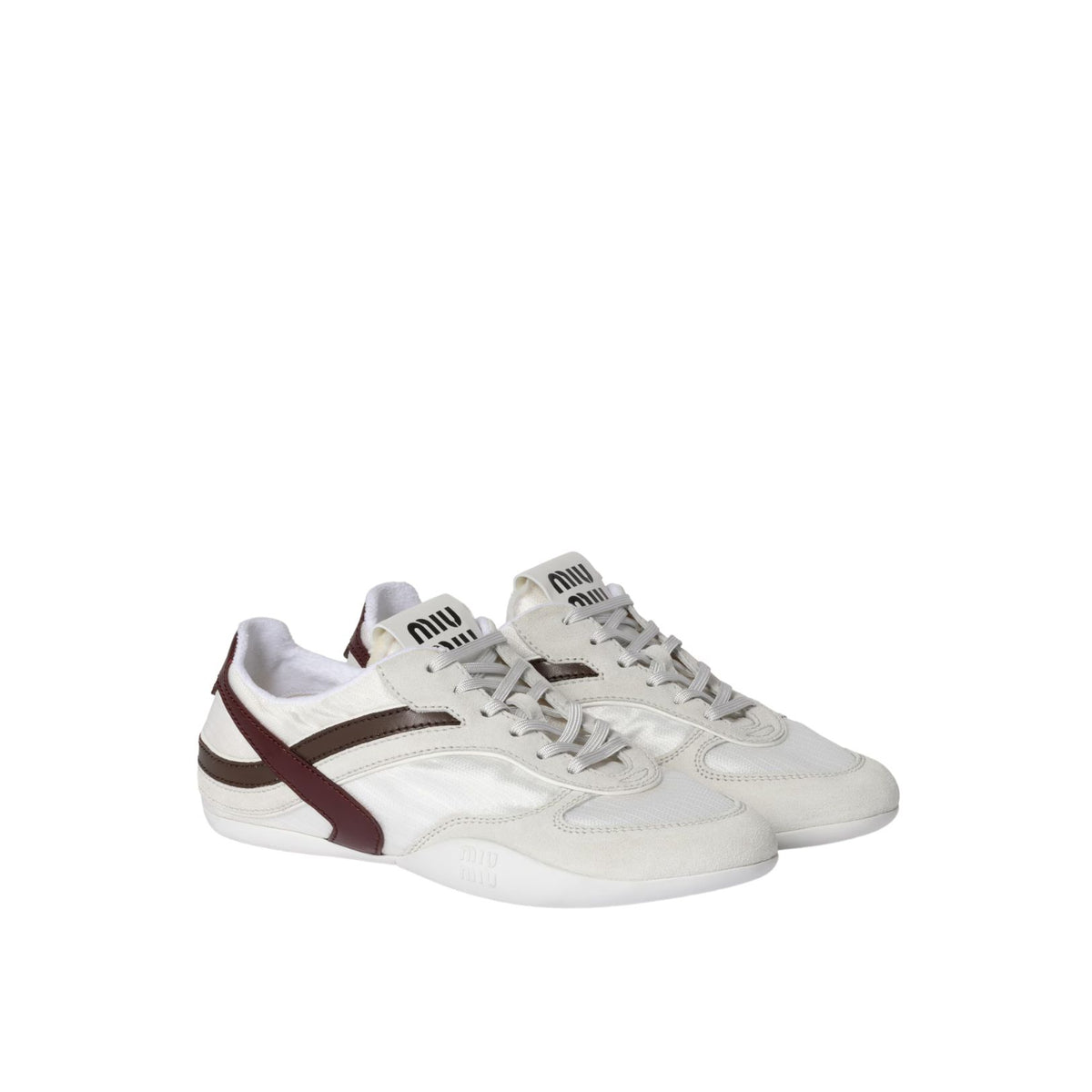 technical fabric and suede sneakers
