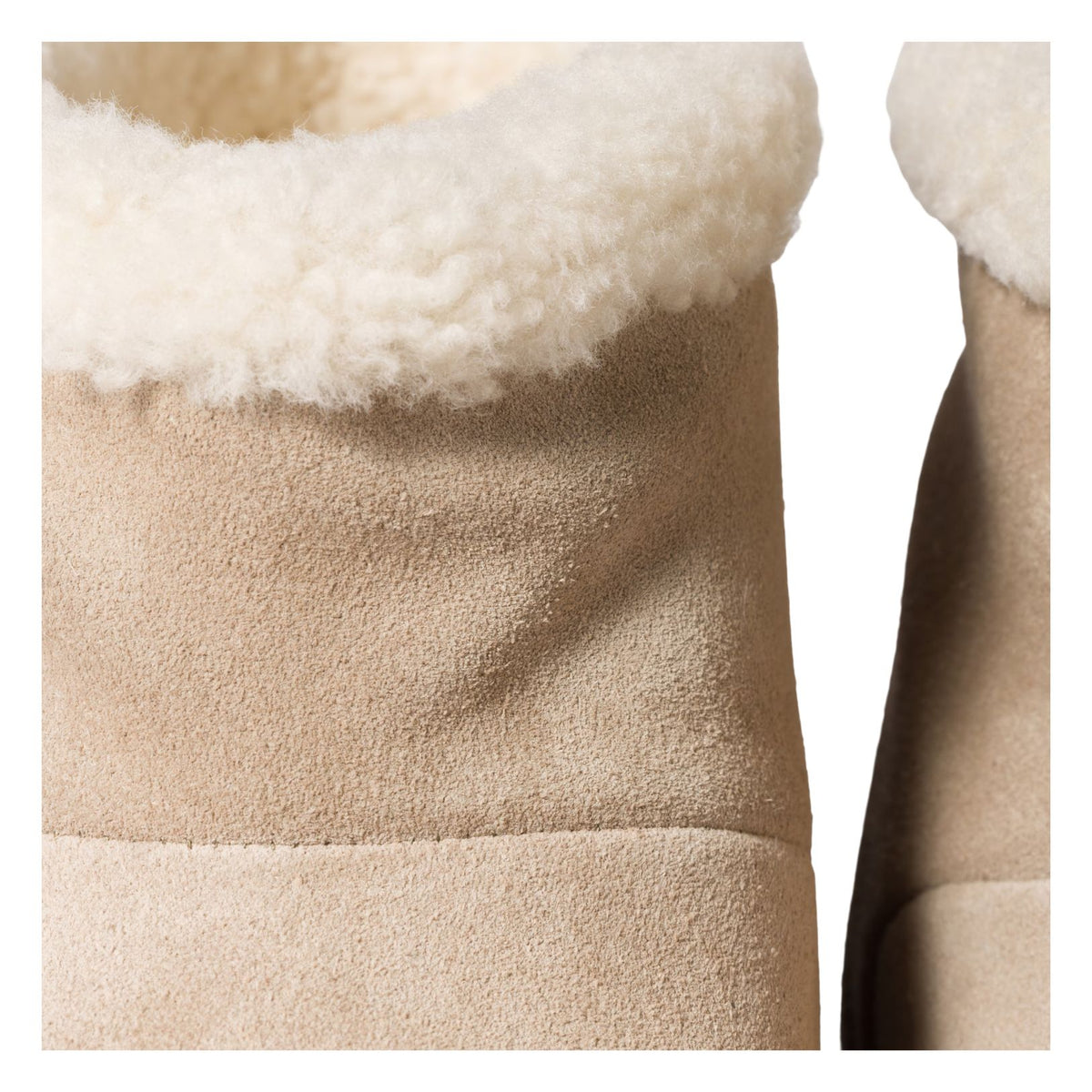 Suede and shearling booties