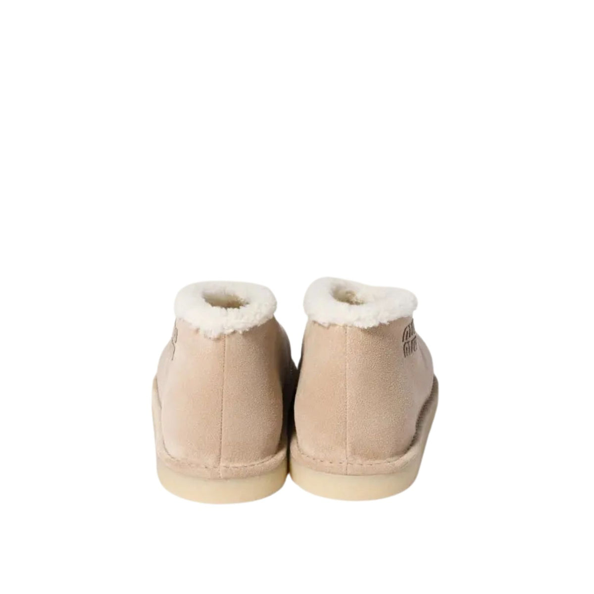 suede and shearling slip-on booties