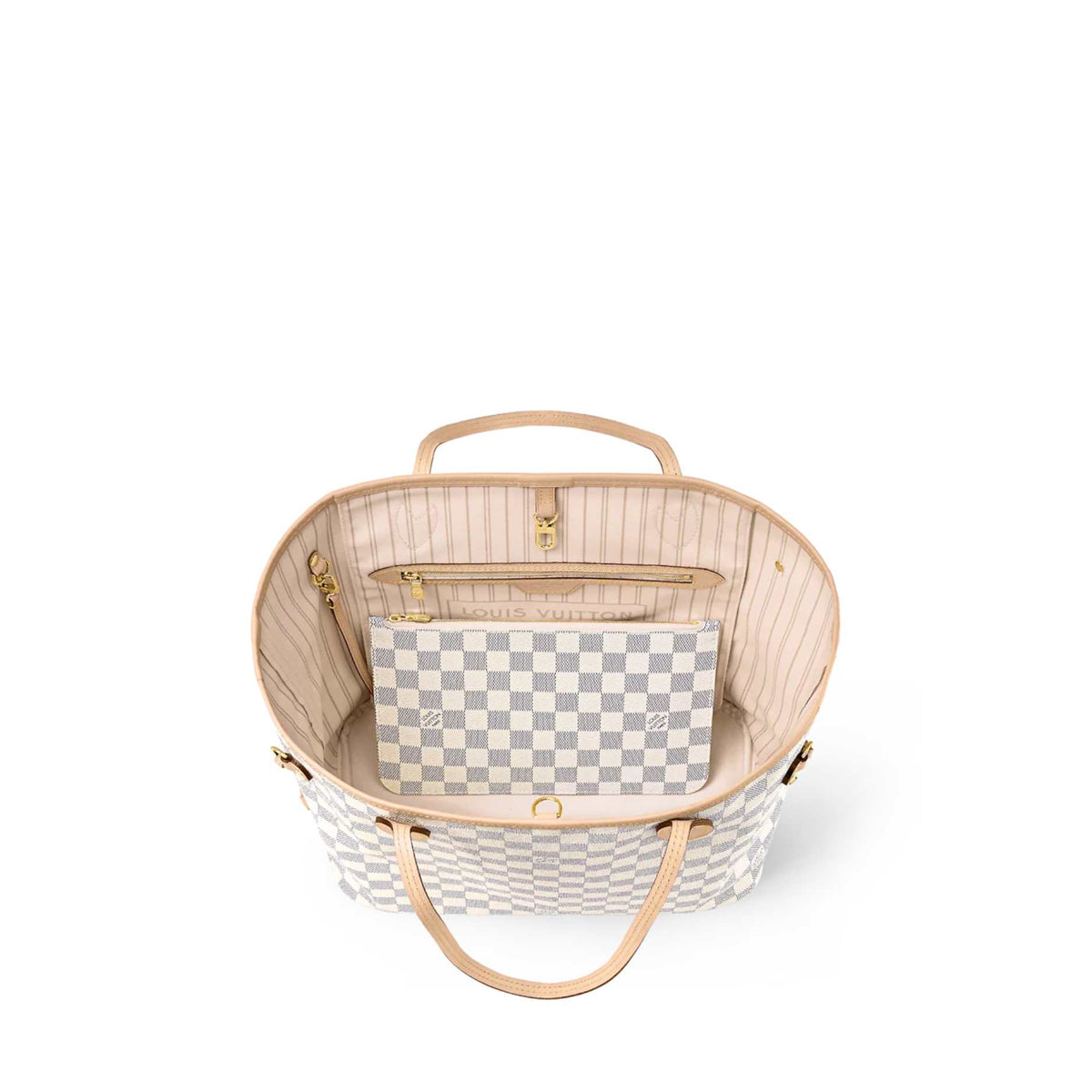Never Full MM Damier Azur Beige