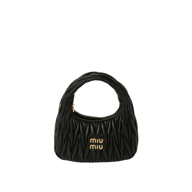 Wander matelassé nappa leather hobo bag