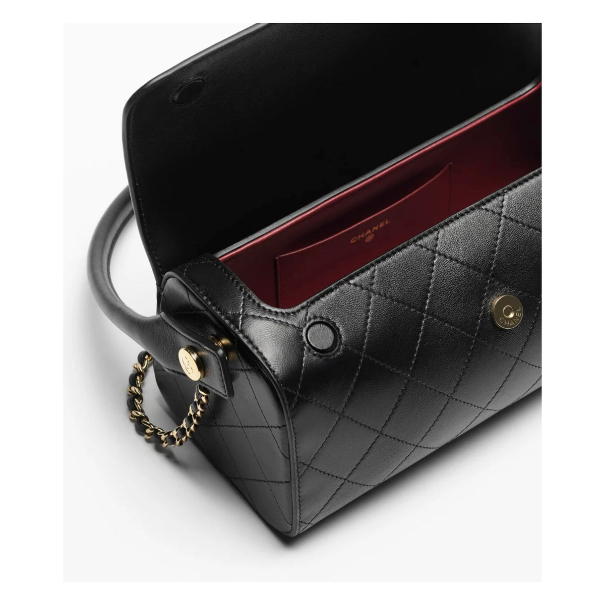 Clutch with chain Lambskin