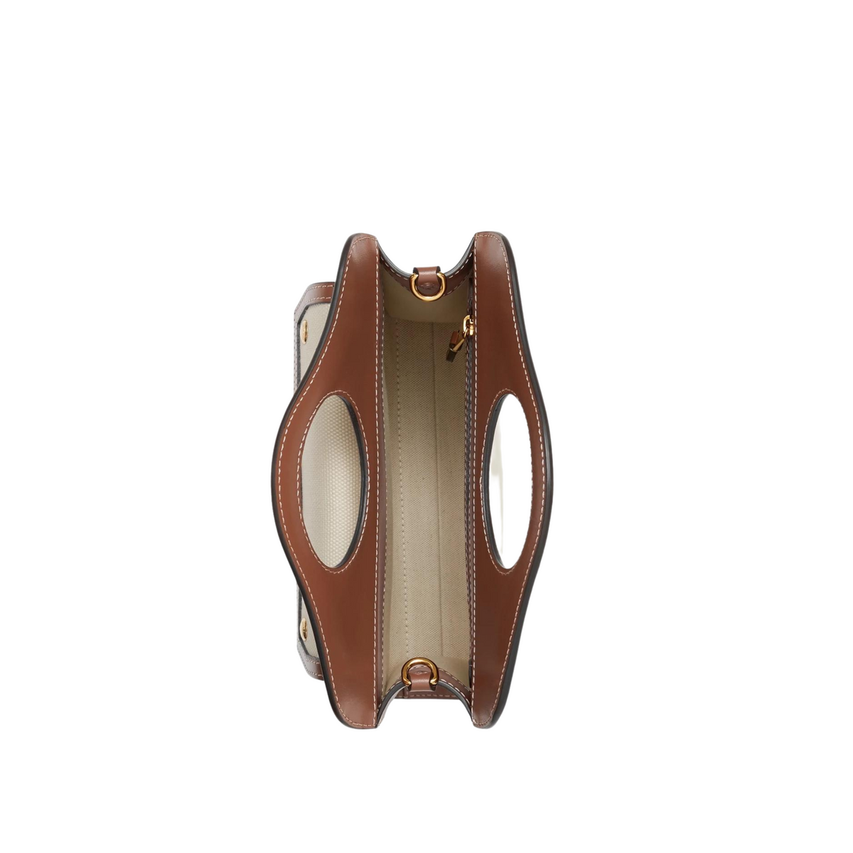 Two-tone Canvas Leather Pocket Bag