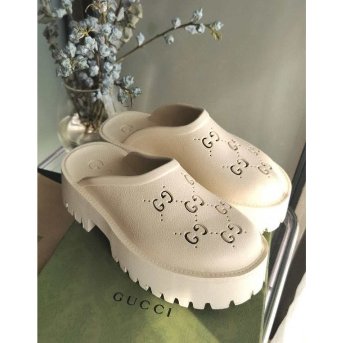 Platform Perforated G Sandal