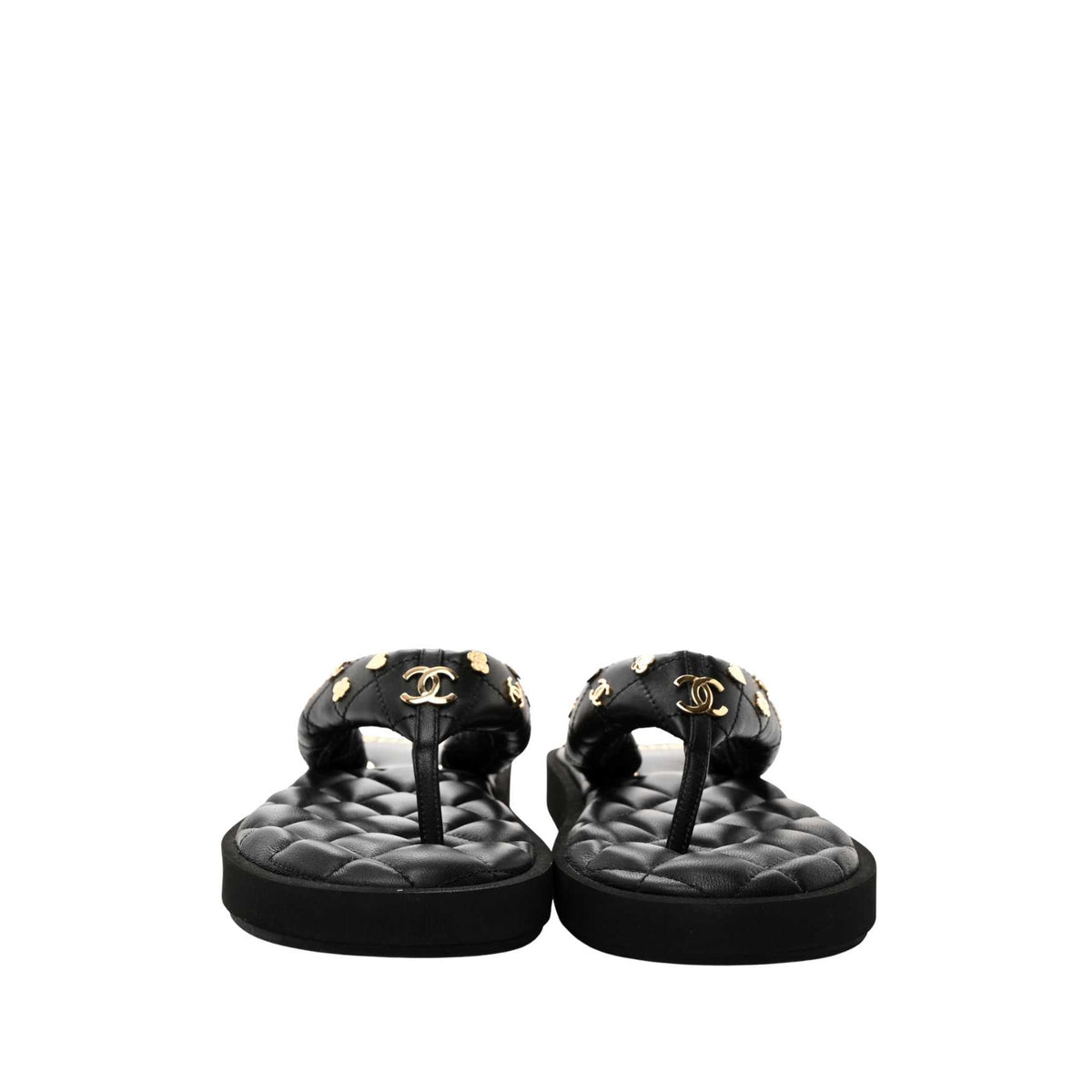 Charms Thong Sandals – black