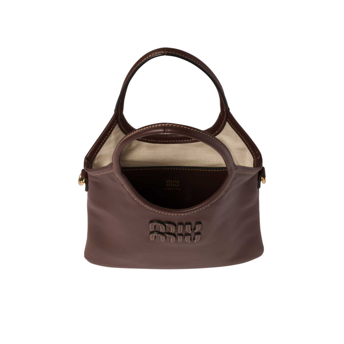 Ivy leather handbag-dark