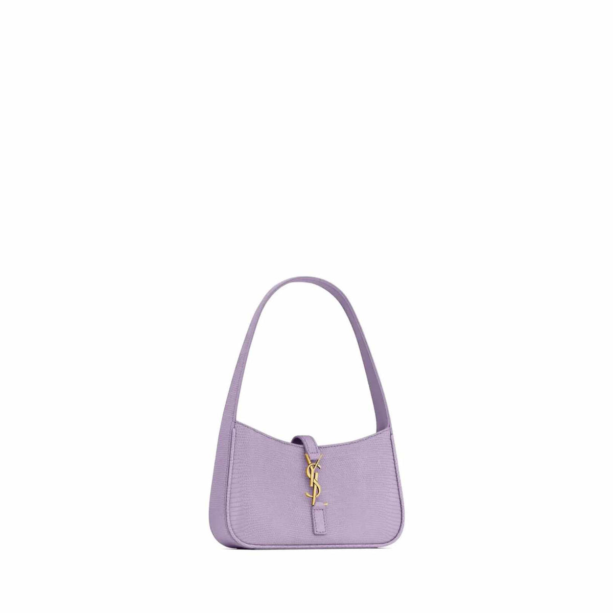 le 5 à ysl plaque bag purple