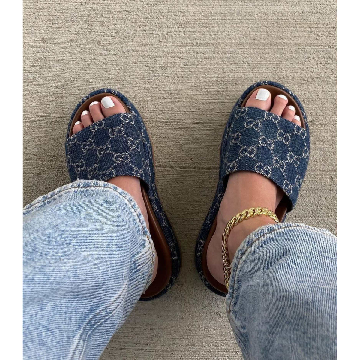 Platform Slide Sandal