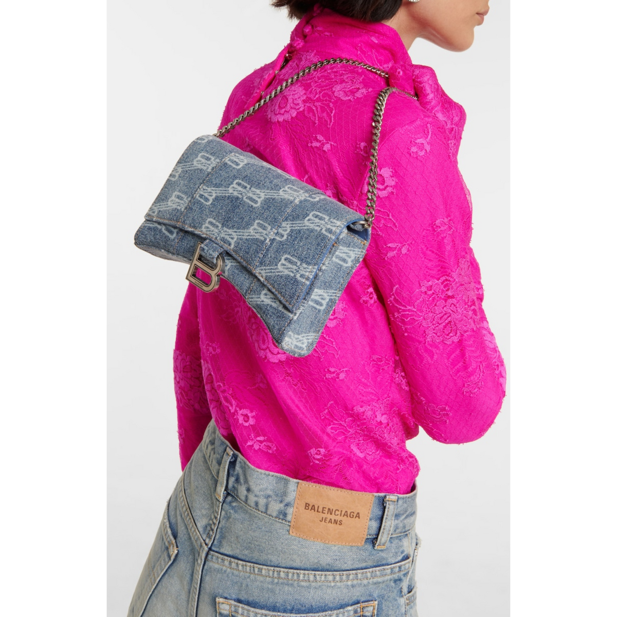 HOURGLASS Denim Wallet On Chain