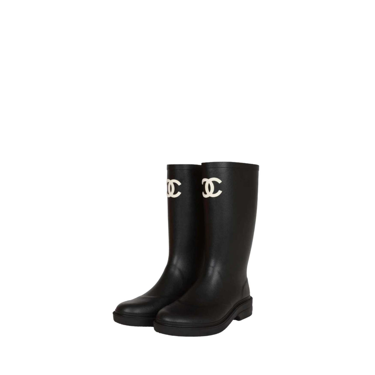 Chanel Wellington boots-black