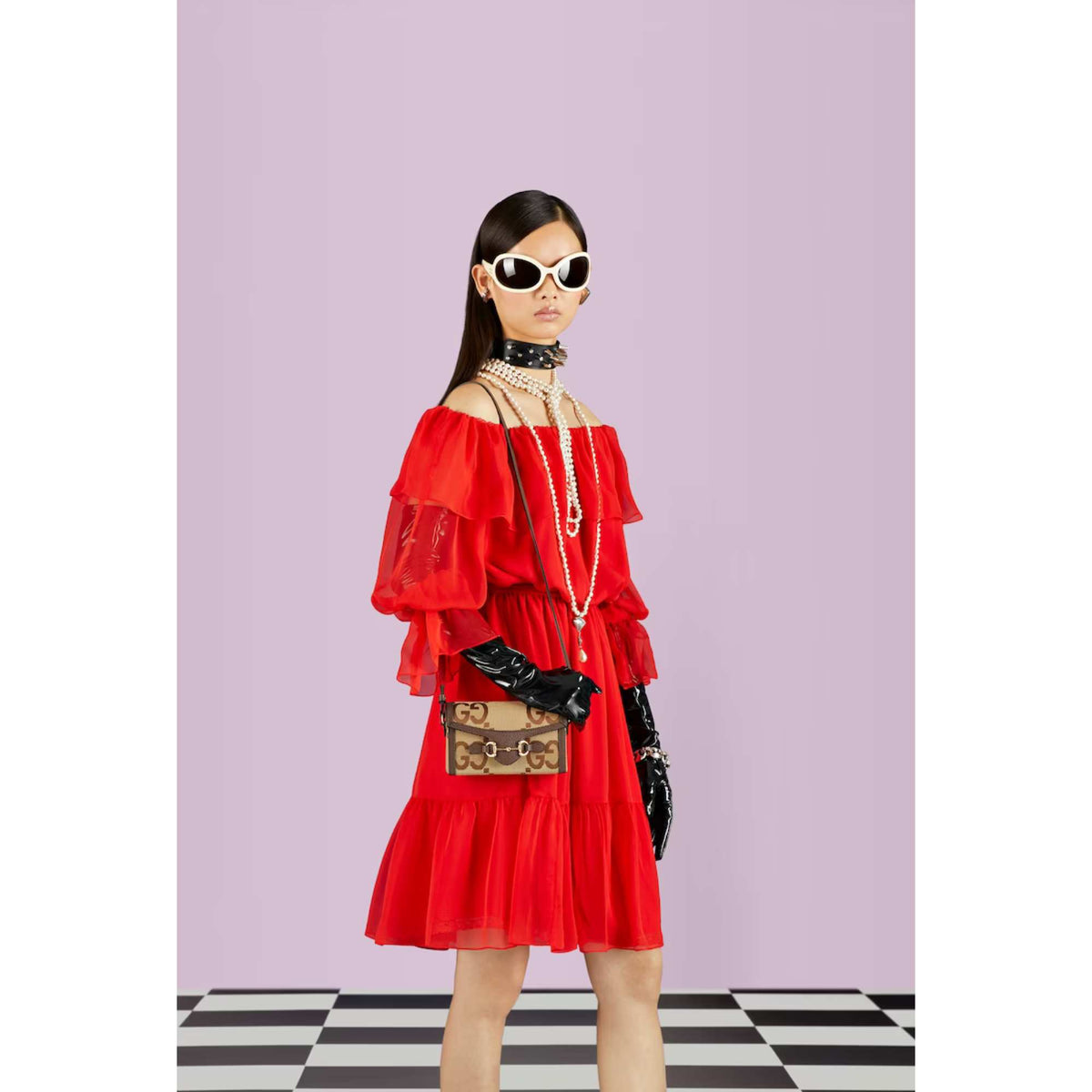 GUCCI HORSEBIT 1955 JUMBO GG MINI BAG