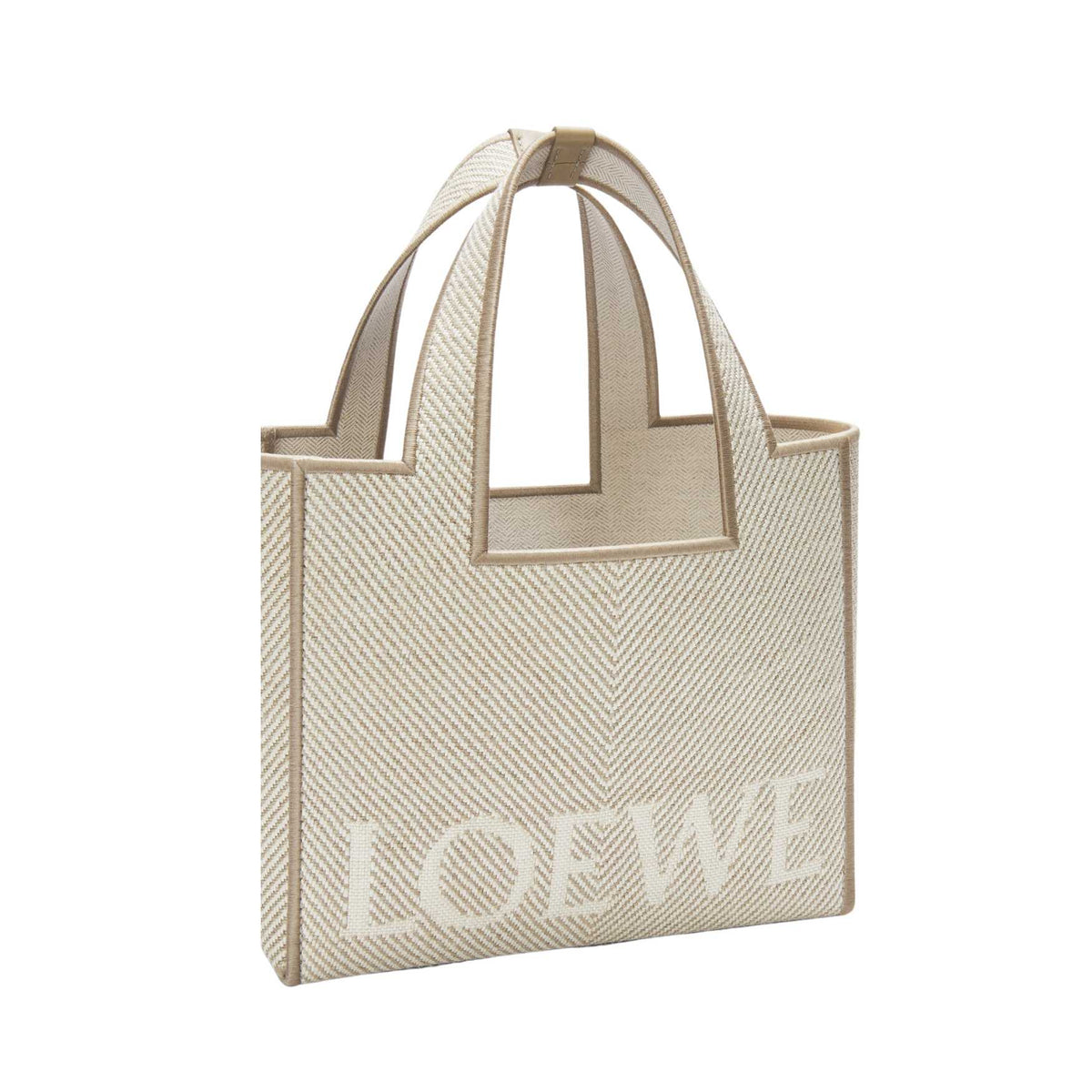 Small LOEWE Font tote in jacquard canvas