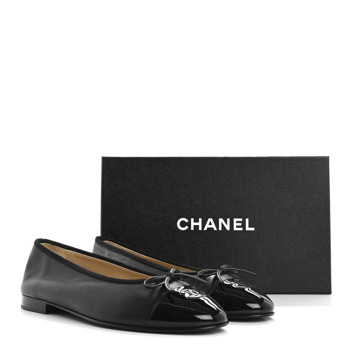 Chanel Cap Toe Black Ballet Flat