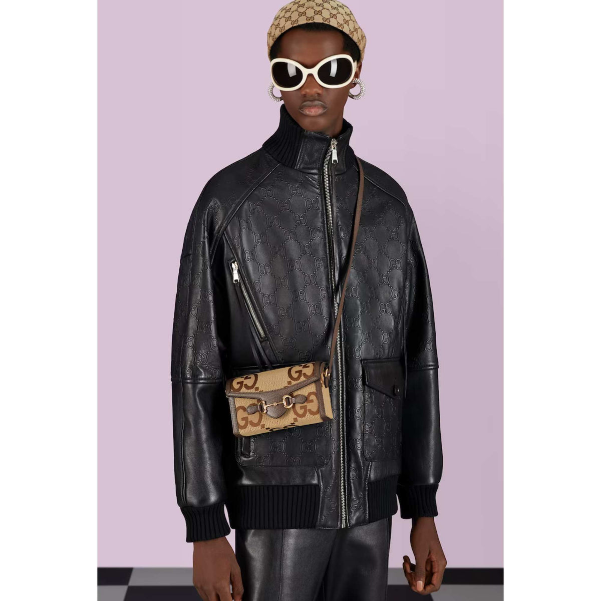 GUCCI HORSEBIT 1955 JUMBO GG MINI BAG