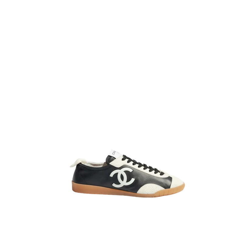 Calfskin & Embossed Suede Calfskin  Black & White