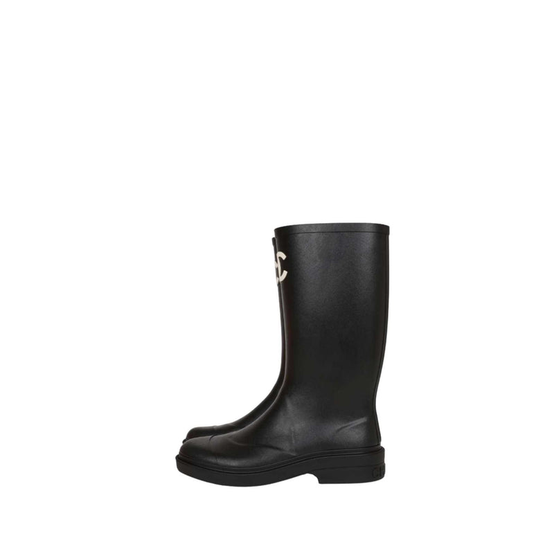 Chanel Wellington boots-black