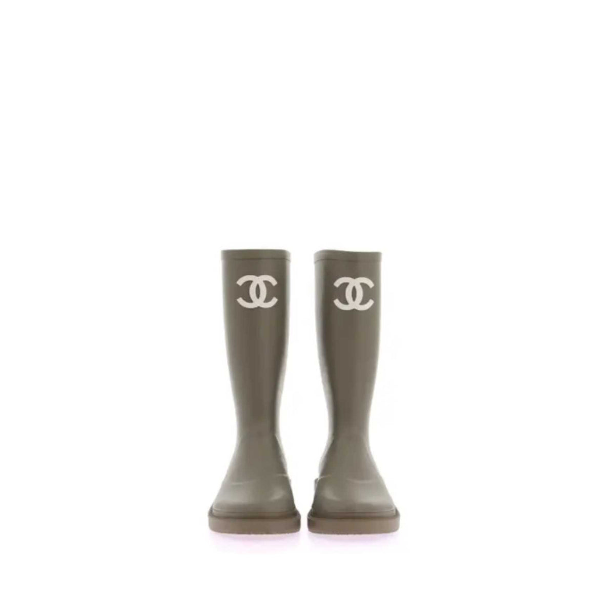 Chanel Wellington boots-gray