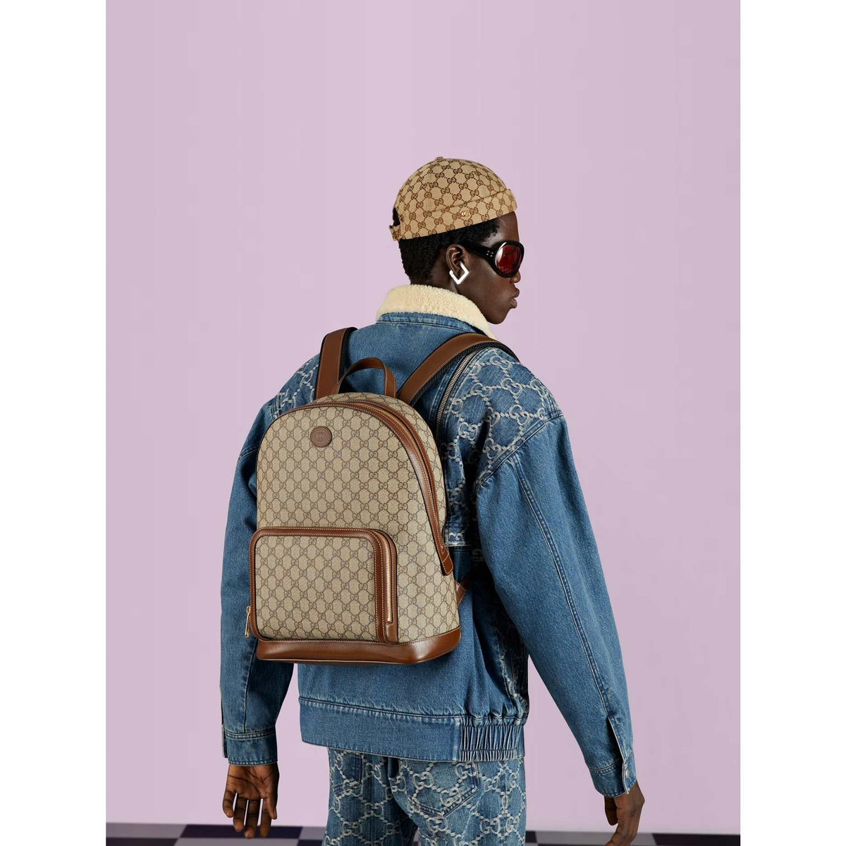 BACKPACK WITH INTERLOCKING G