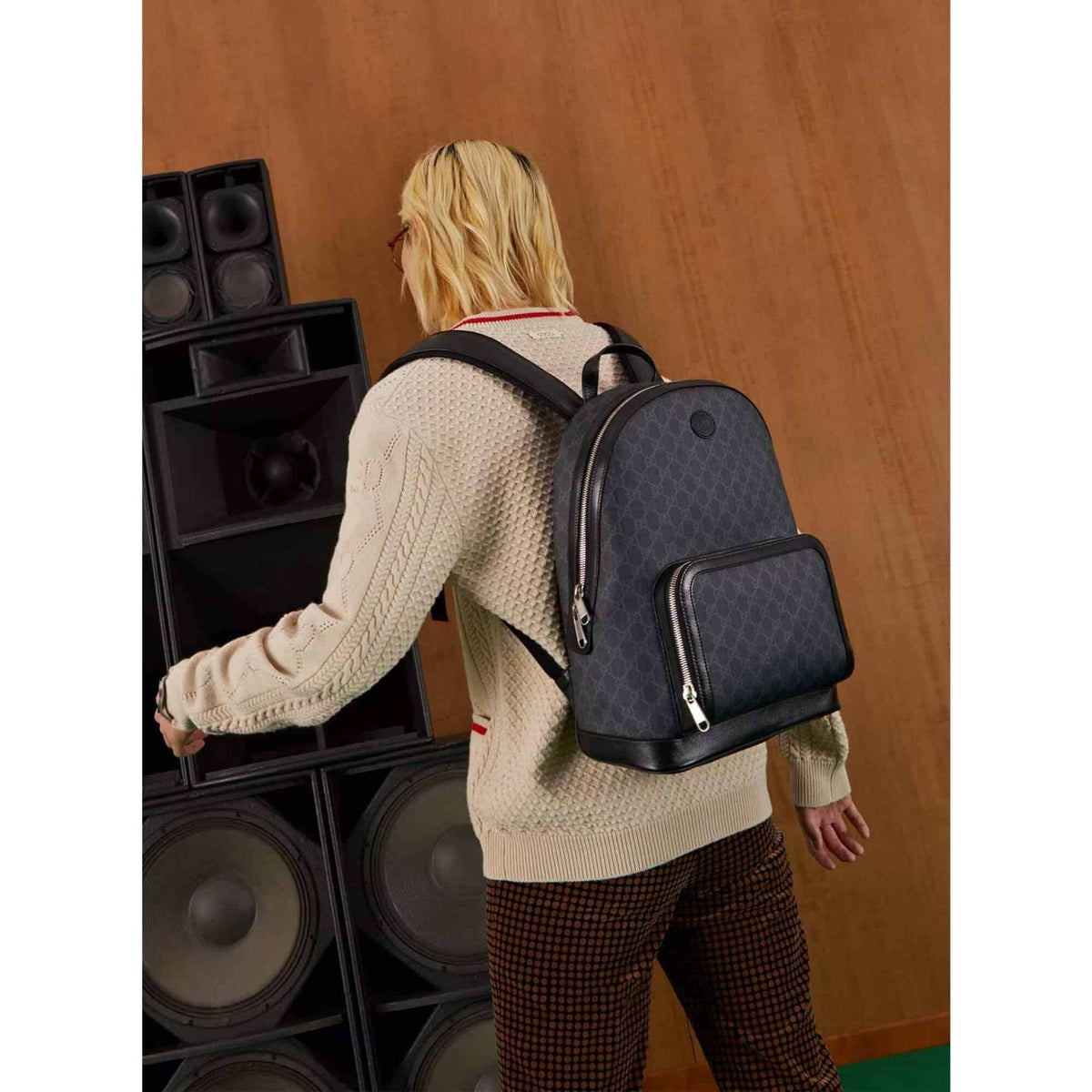 BACKPACK WITH INTERLOCKING G