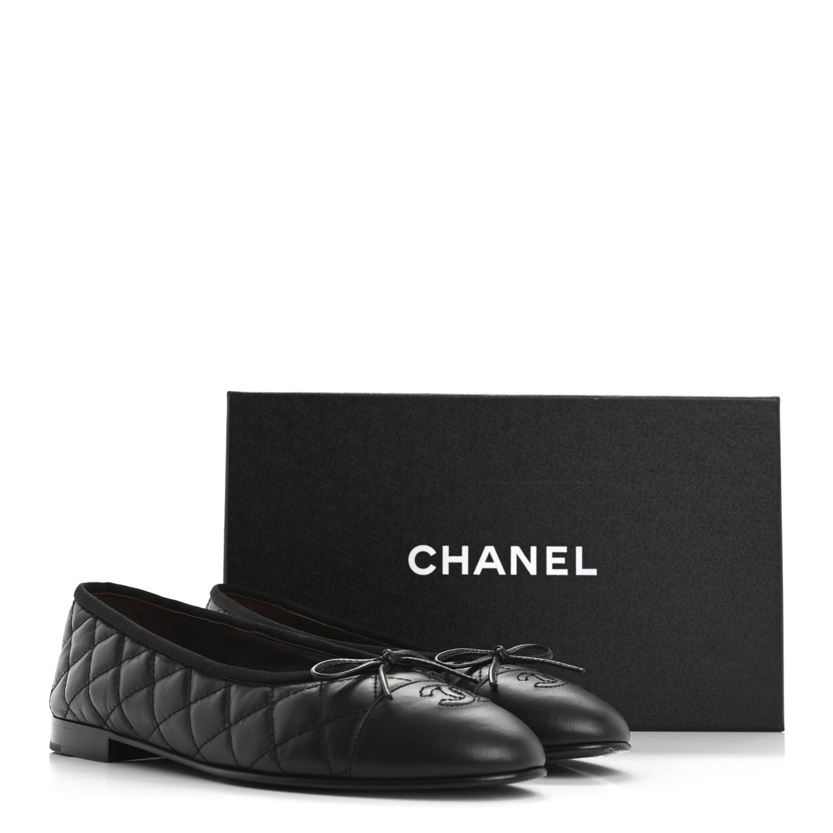 Chanel Cap Toe Black Ballet Flat
