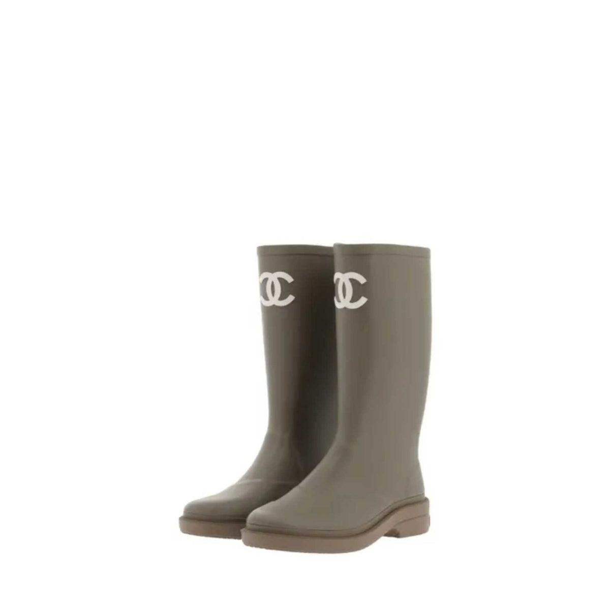 Chanel Wellington boots-gray