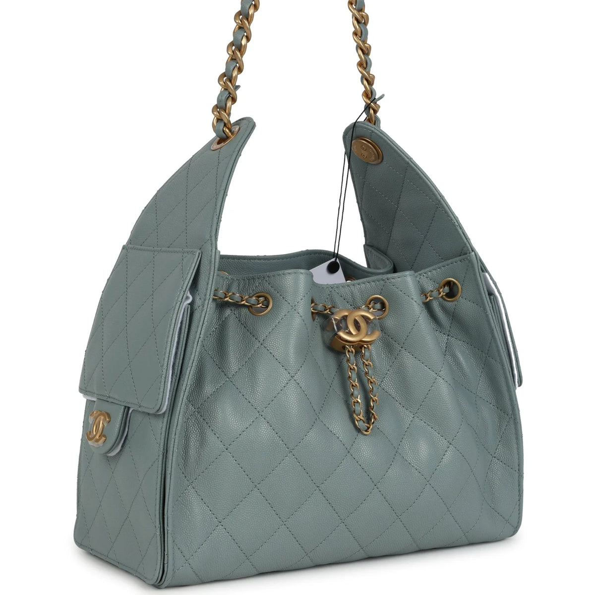 Chanel Small 25 Hobo Bag Green Caviar