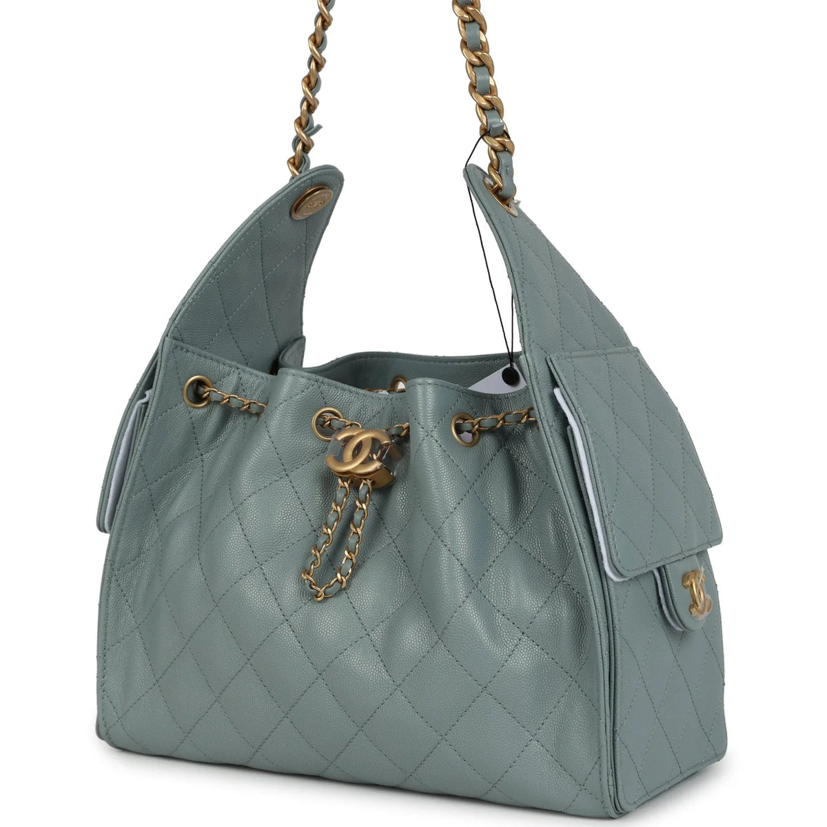 Chanel Small 25 Hobo Bag Green Caviar