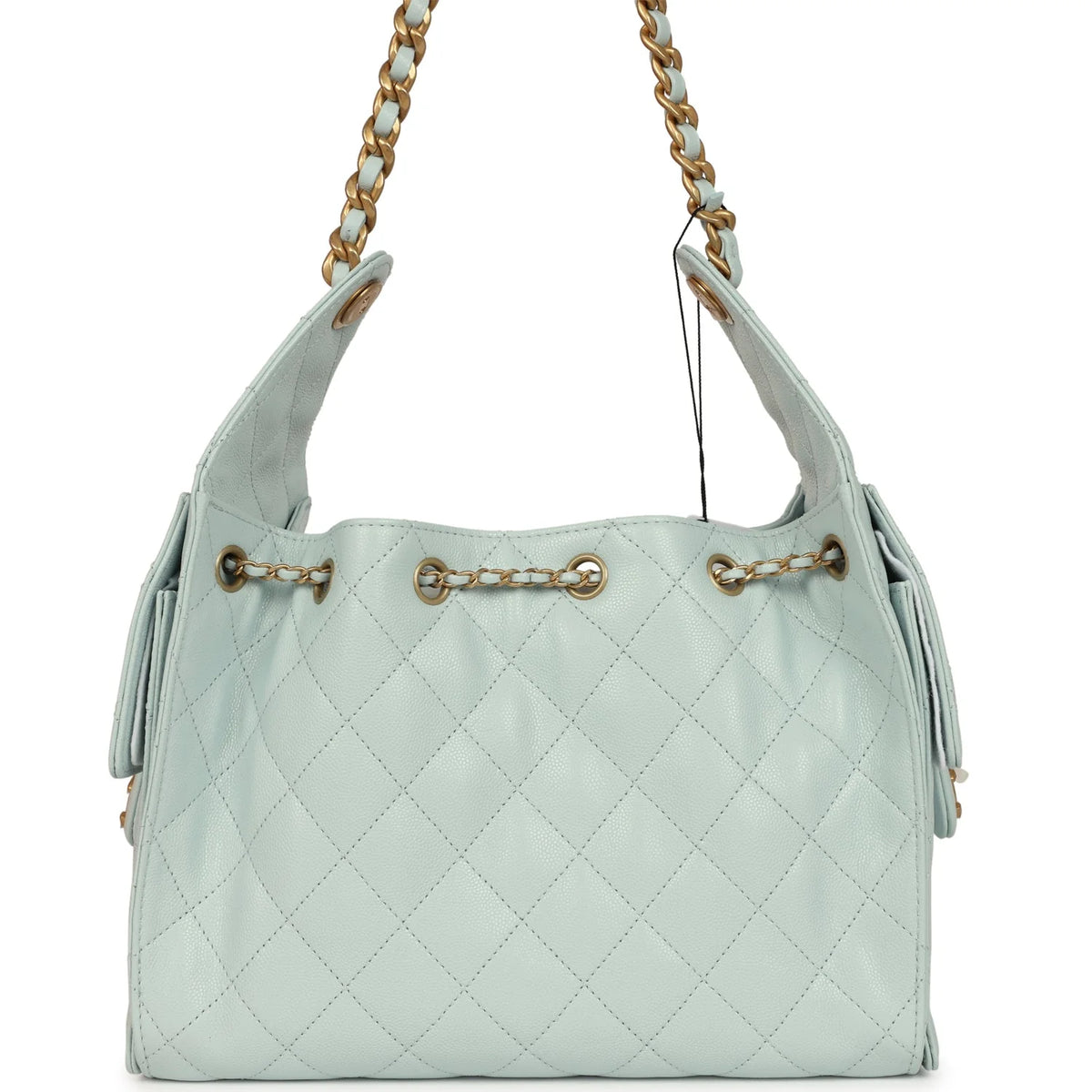 Chanel Small 25 Hobo Bag Light Blue Caviar