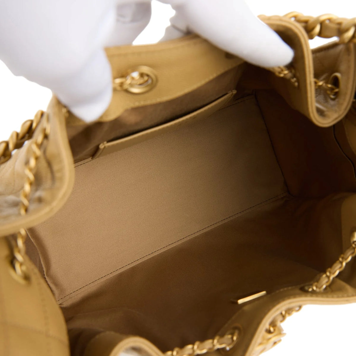 Chanel Small 25 Hobo Bag Dark Beige Caviar