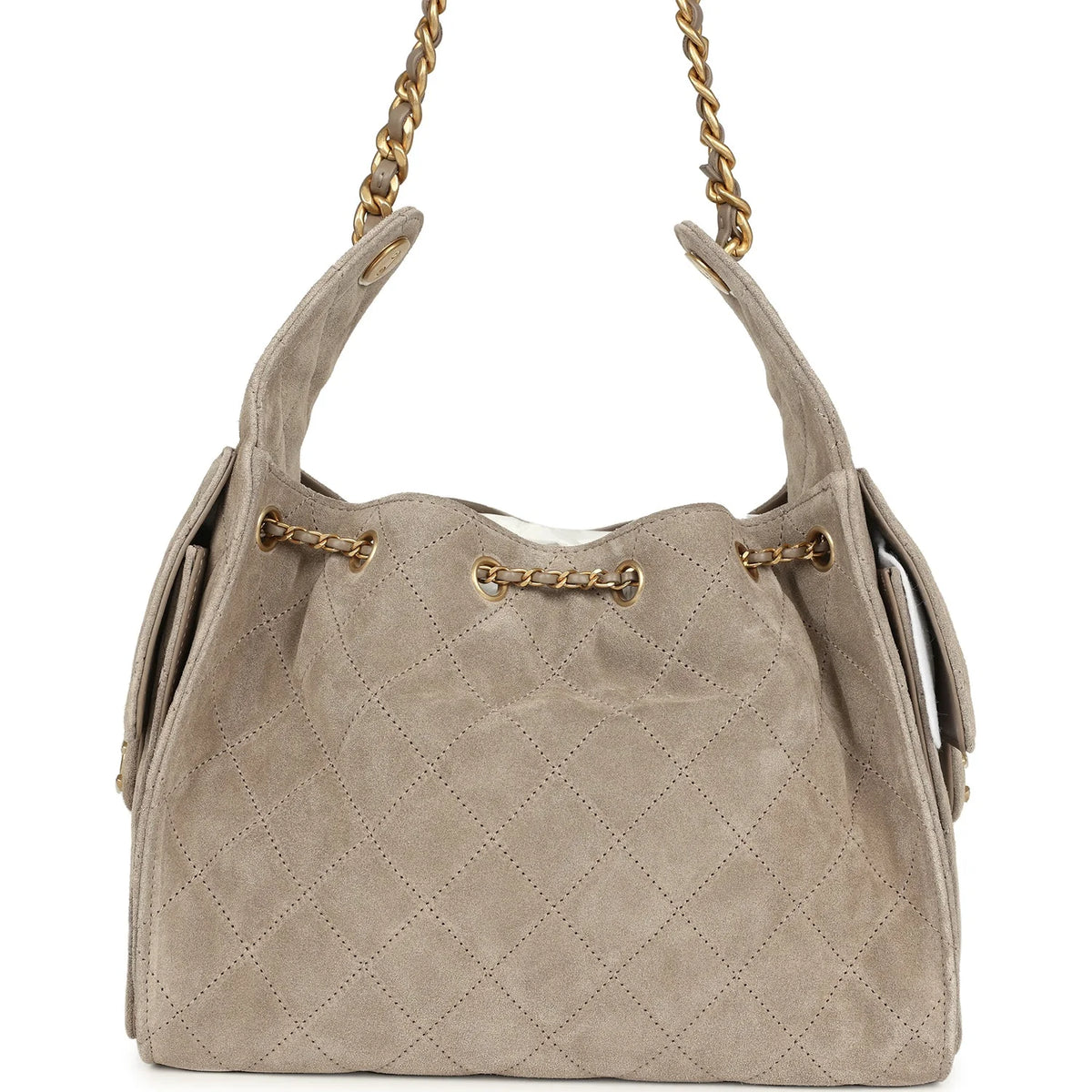 Chanel Small 25 Hobo Bag Dark Grey Suede