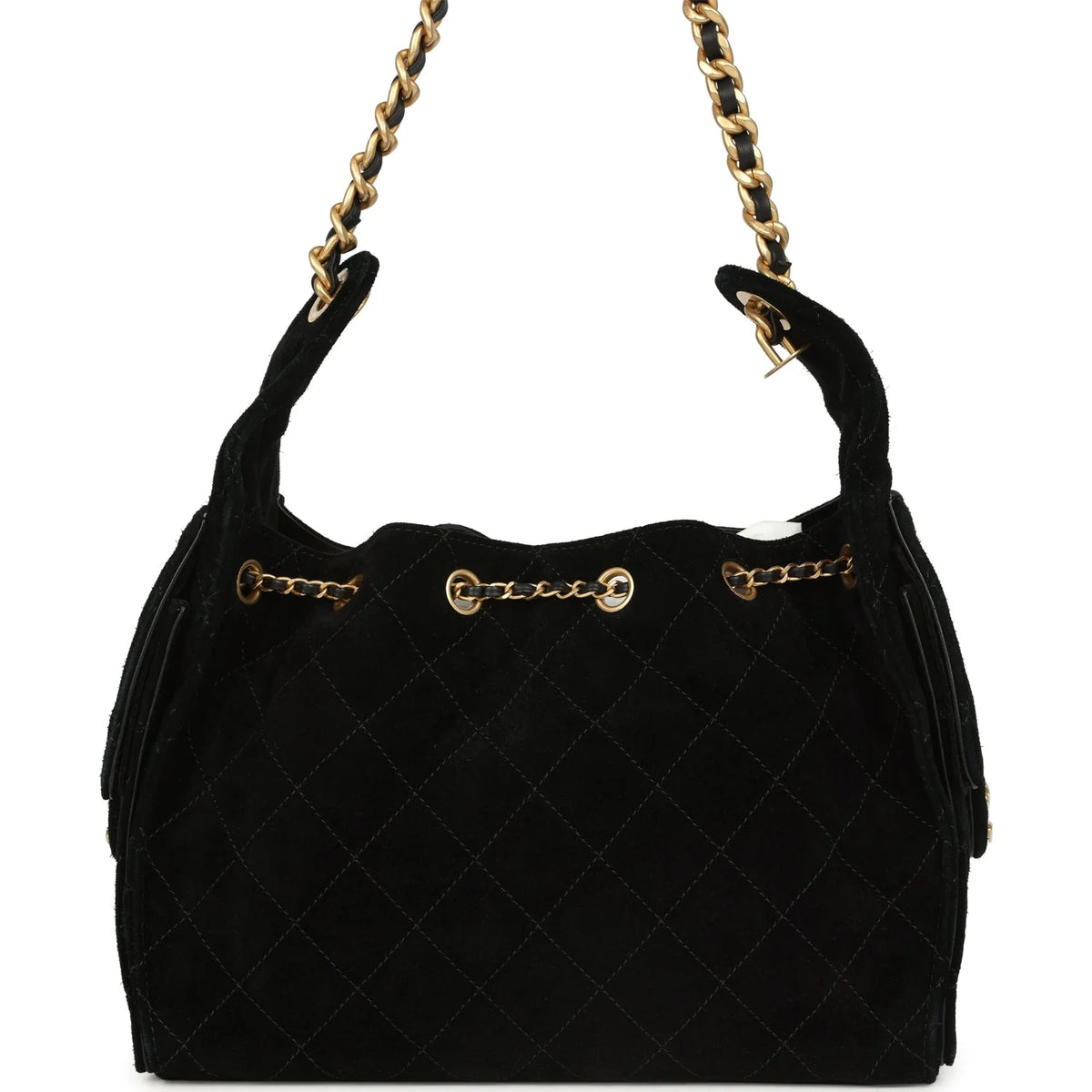Chanel Small 25 Hobo Bag Black Suede
