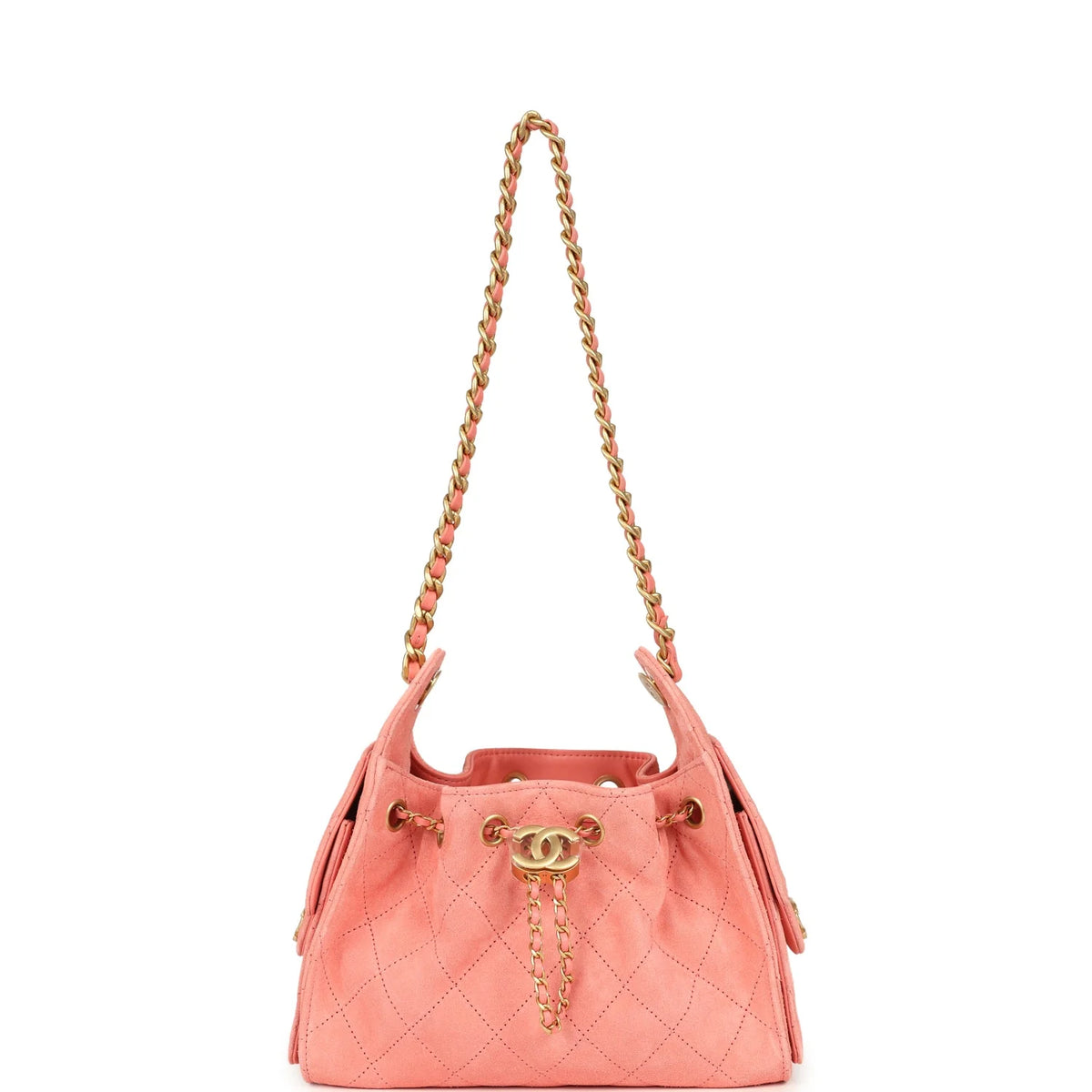 Chanel Mini 25 Hobo Bag Pink Suede