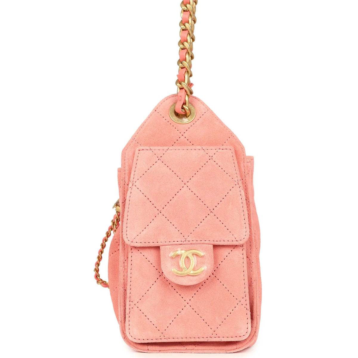 Chanel Mini 25 Hobo Bag Pink Suede