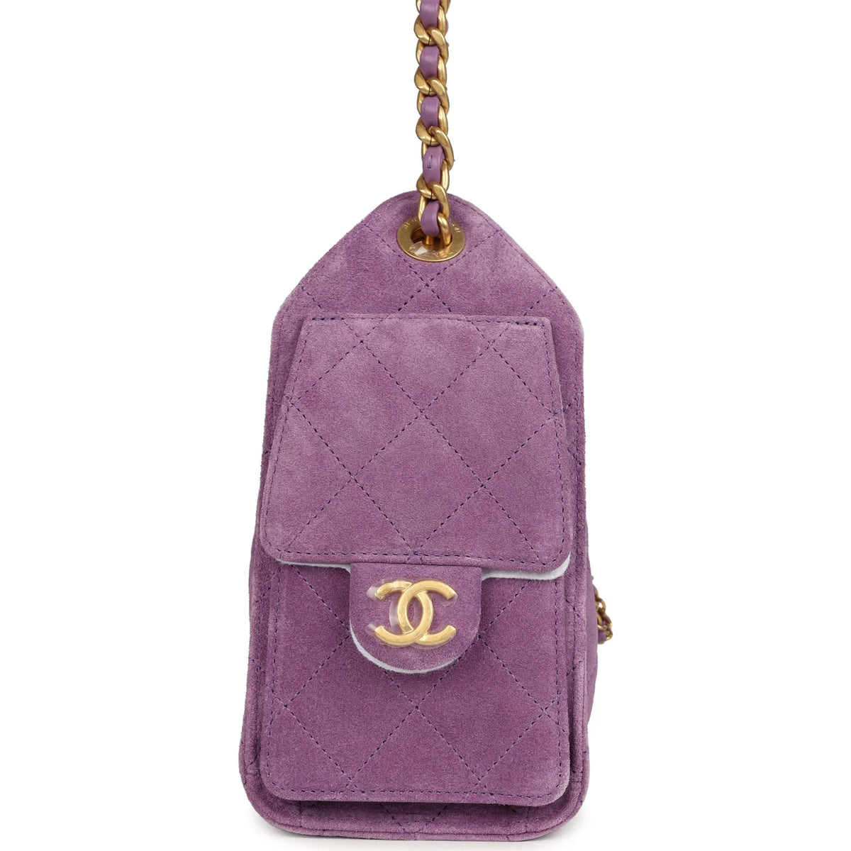 Chanel Mini 25 Hobo Bag Purple Suede