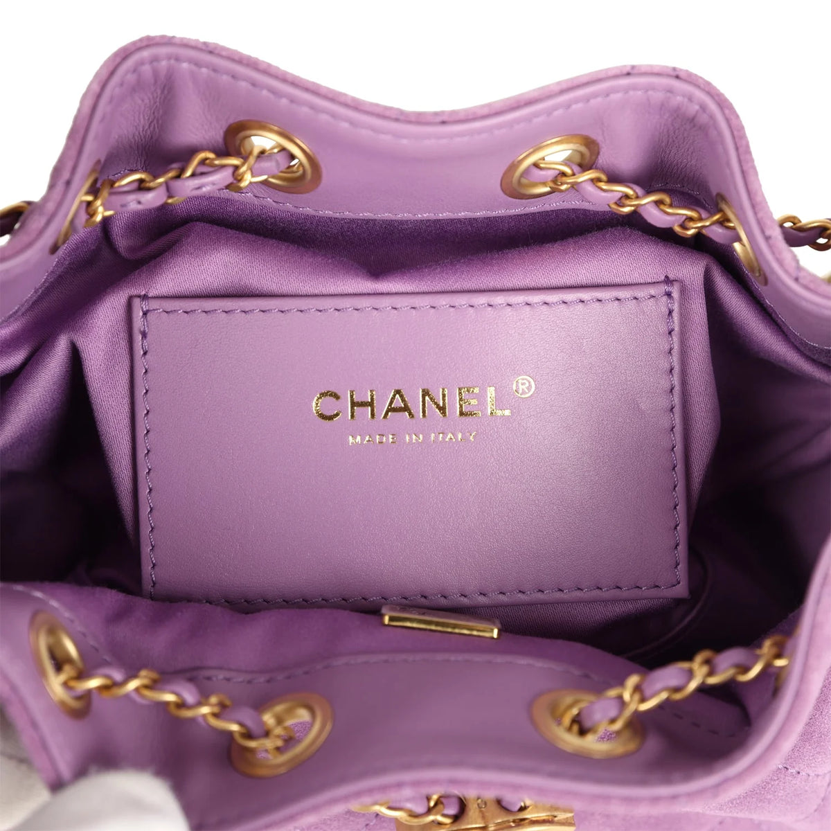 Chanel Mini 25 Hobo Bag Purple Suede