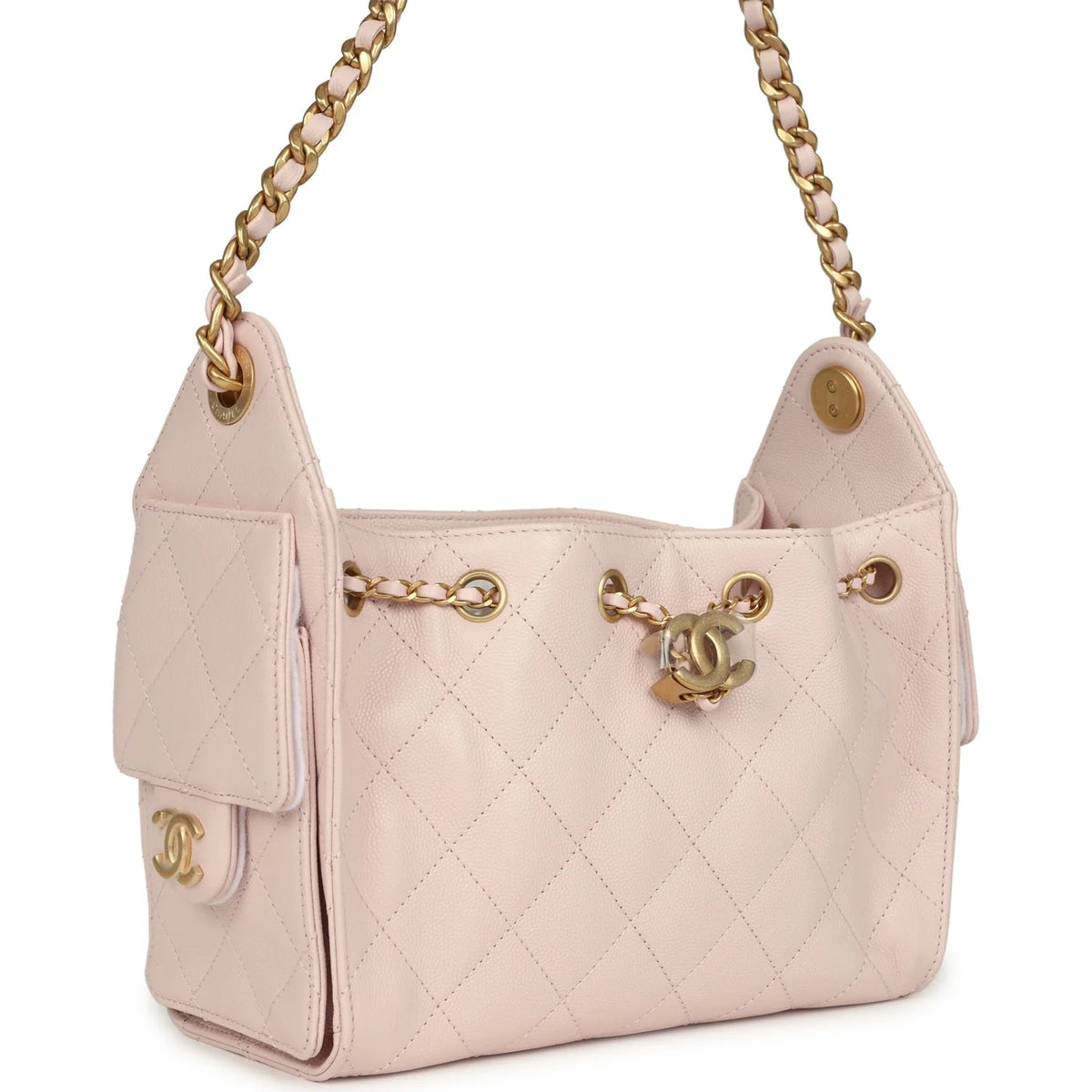 Chanel Mini 25 Hobo Bag Light Pink Caviar
