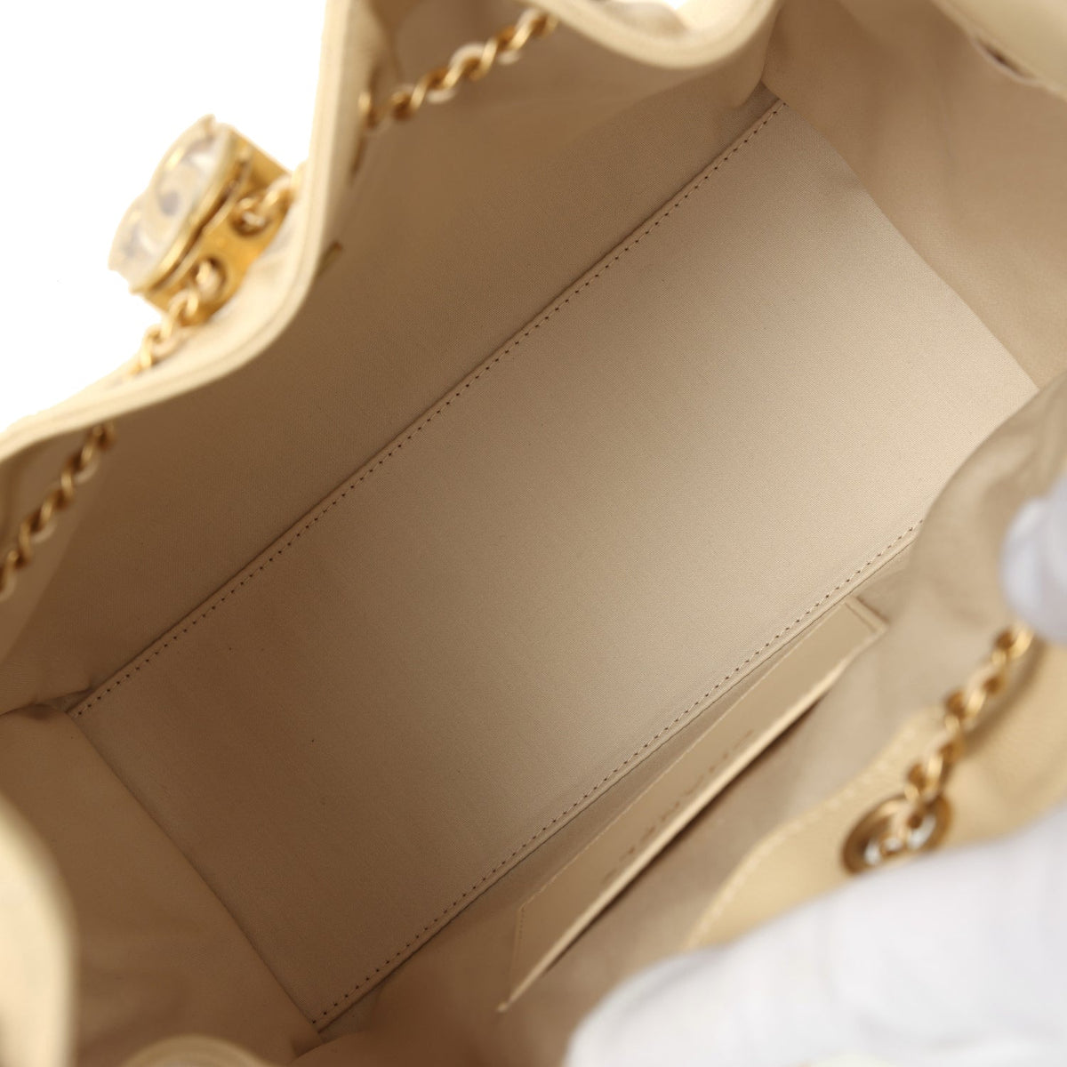 Chanel Small 25 Hobo Bag Light Beige Caviar